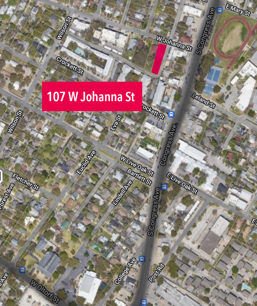 107 w johanna st overhead map